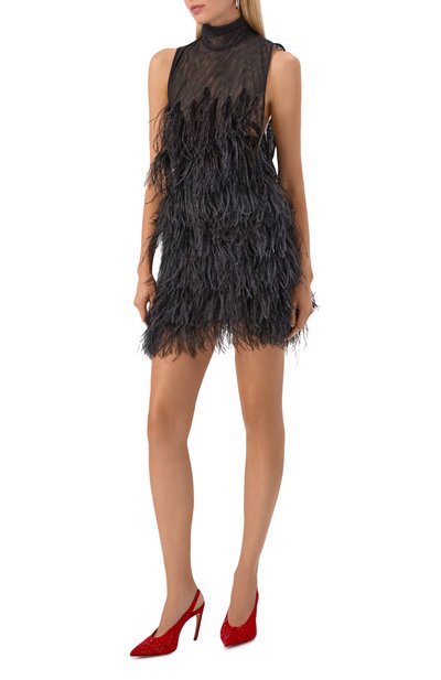 Платье с отделкой перьями THE ATTICO, арт. 251WCA00444/PAA111RA, фото 2