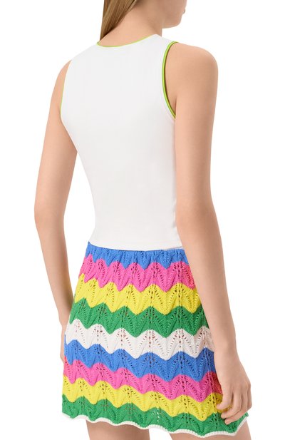 Хлопковая майка CASABLANCA белого цвета по цене 23350 руб., арт. WS25-JTS-011-02, фото 4 Хлопковая майка CASABLANCA, арт. WS25-JTS-011-02, фото 4