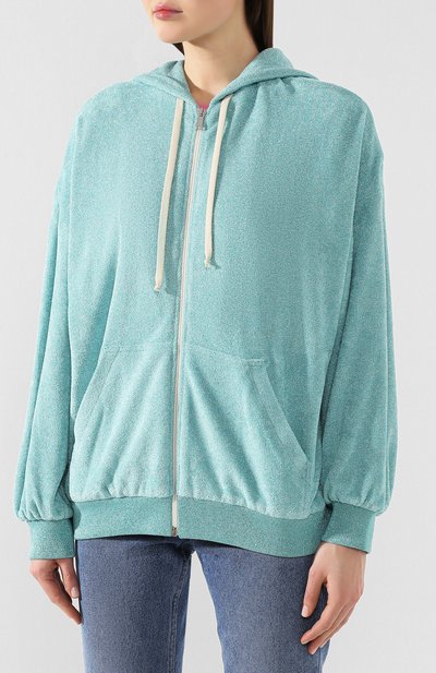 Толстовка из вискозы GUCCI бирюзового цвета по цене 116000 руб., арт. 605400/XJBW2, фото 3 Толстовка из вискозы GUCCI, арт. 605400/XJBW2, фото 3
