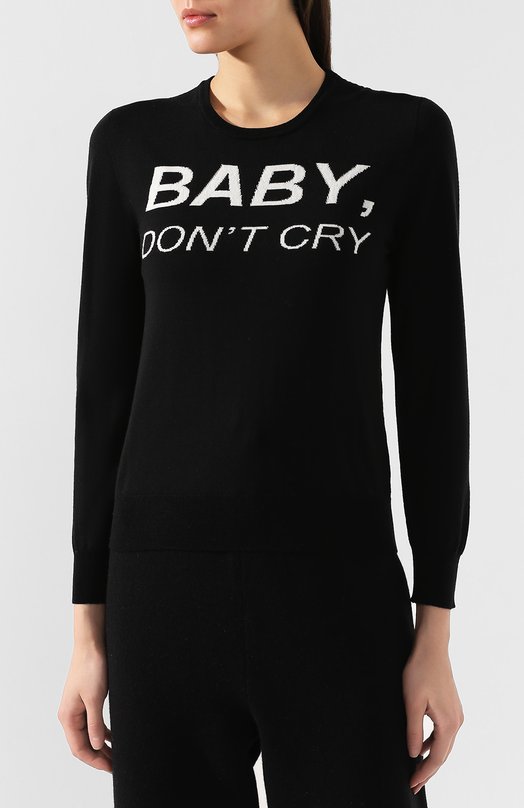 Шерстяной пуловер Nervure Чёрный, фото 3