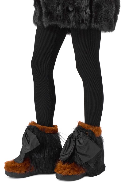 Меховые полусапоги Snowish Valentino 7W0S0ND4/QKK Чёрный  7W0S0ND4/QKK Фото 2