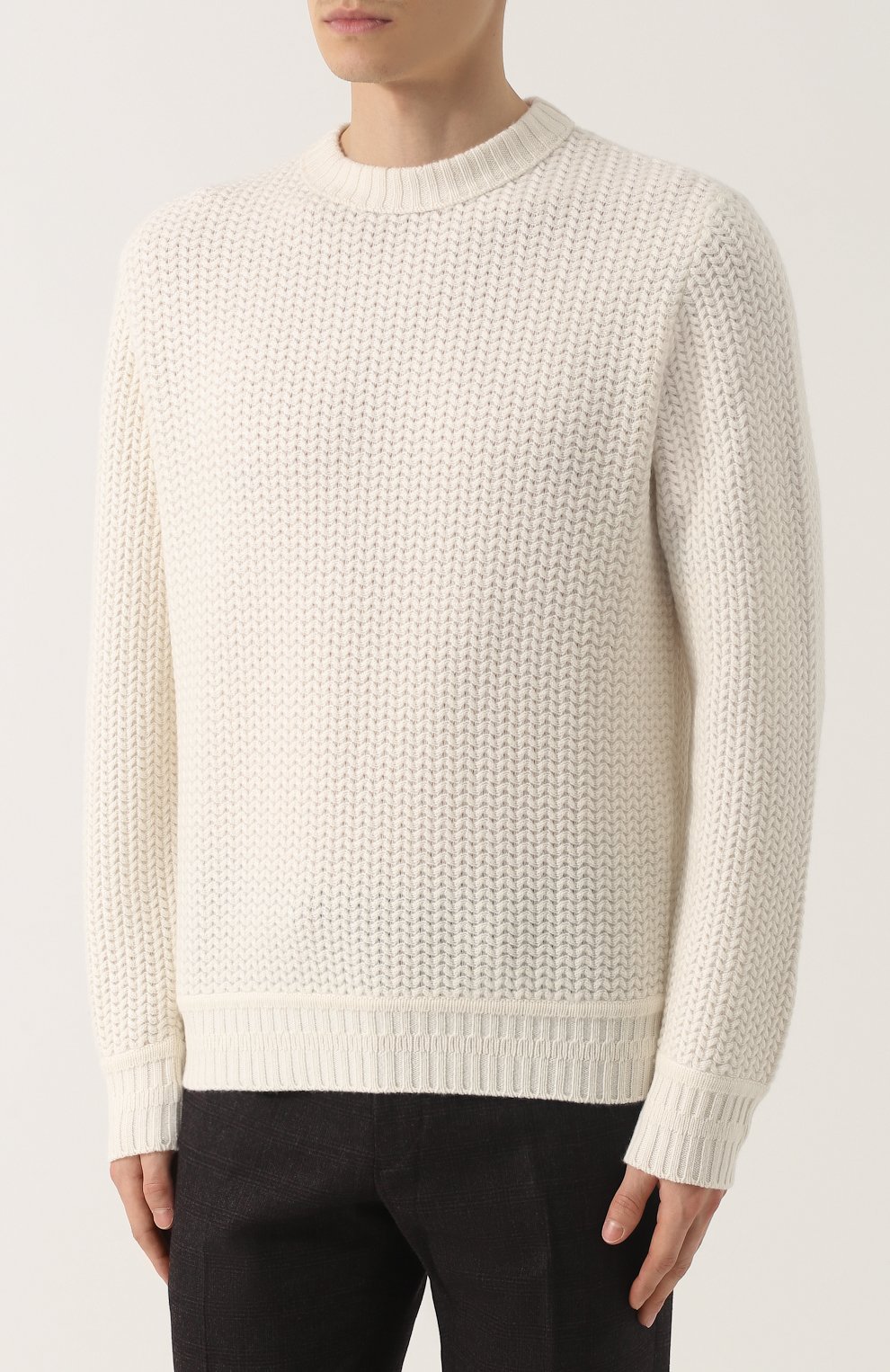 Кашемировый свитер фактурной вязки BERLUTI, арт. R12KRL70-YABX, фото 4