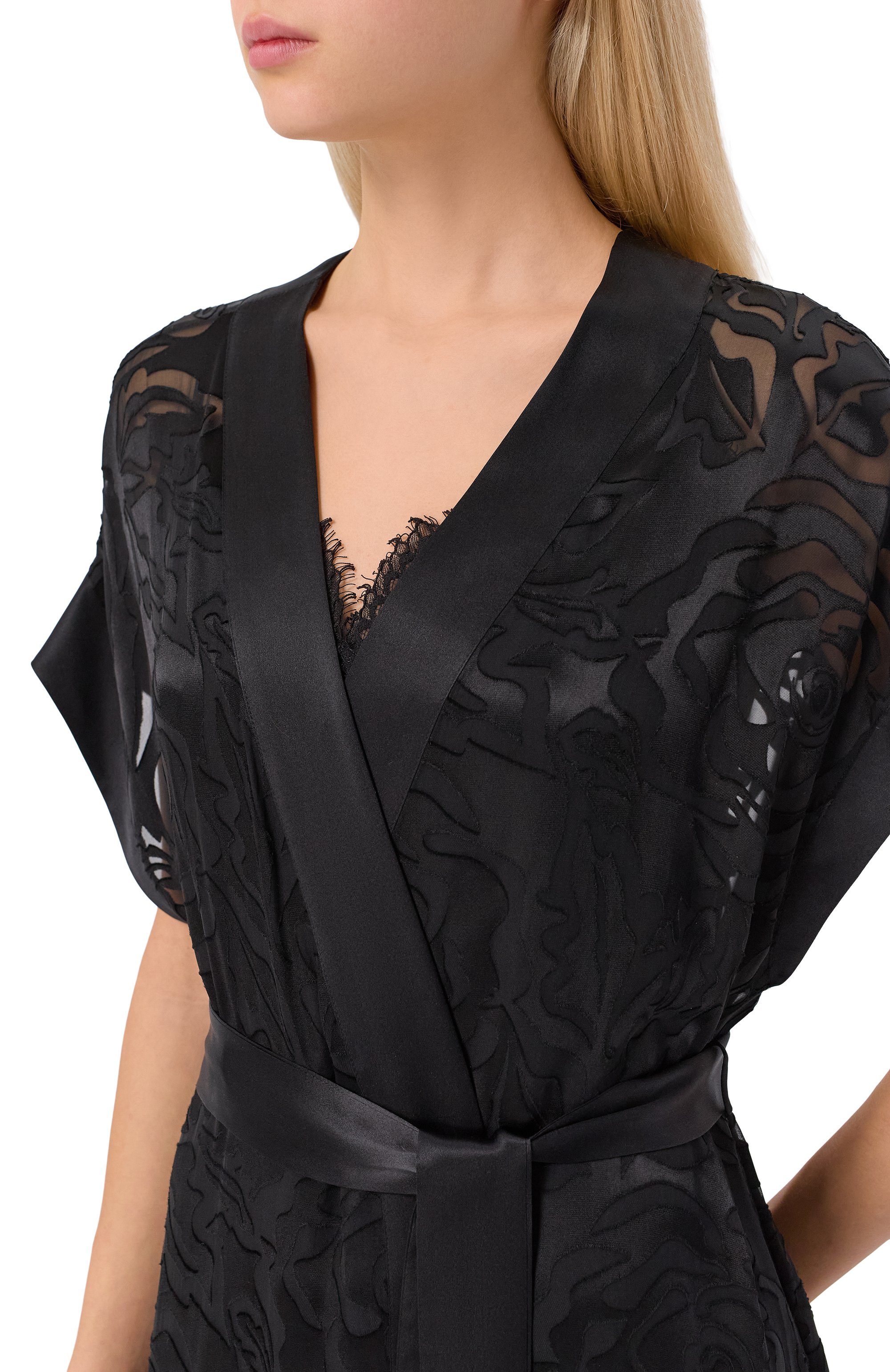 Халат из вискозы и шелка LUNA DI SETA, арт. VLST61132, фото 4