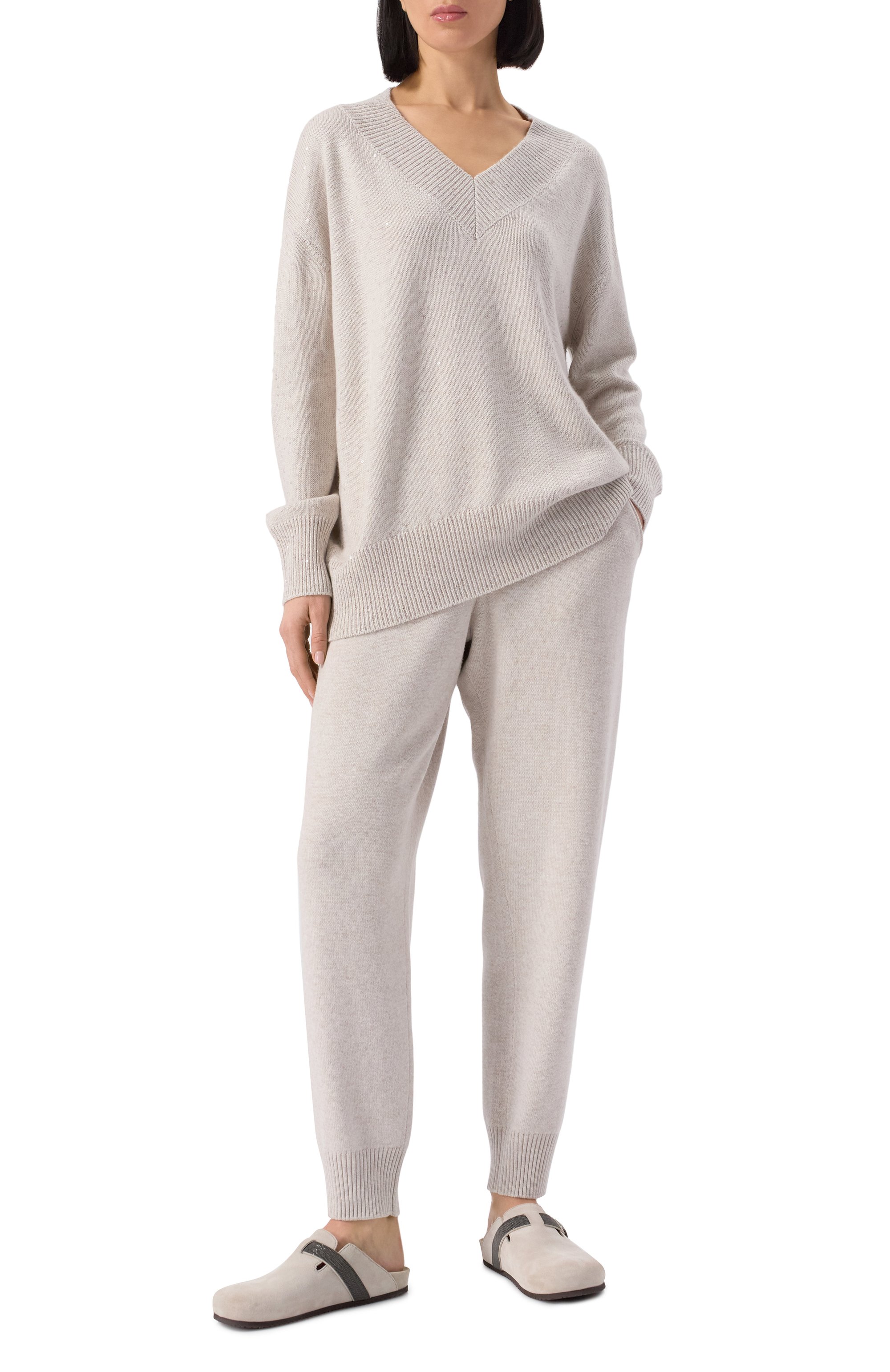 Джоггеры из шерсти и кашемира BRUNELLO CUCINELLI, арт. M16709499P, фото 2