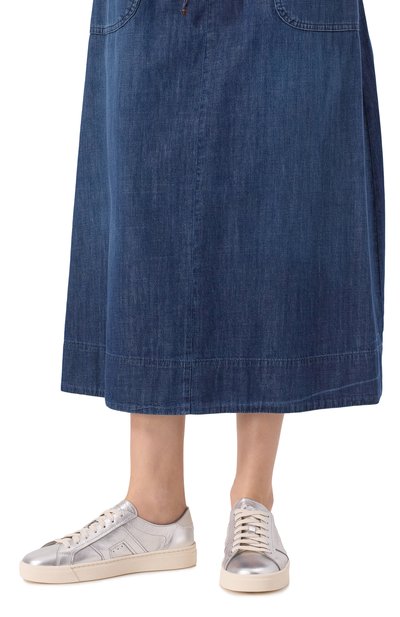 Кожаные кеды SANTONI, арт. WBGG61321PNNTPWT, фото 3