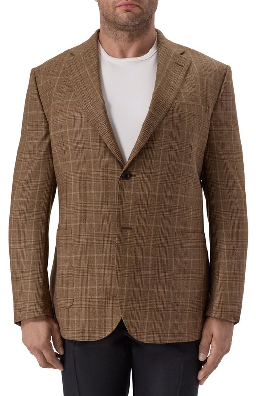 Шерстяной пиджак Corneliani 266018-2616309 Коричневый  266018-2616309 Фото 5