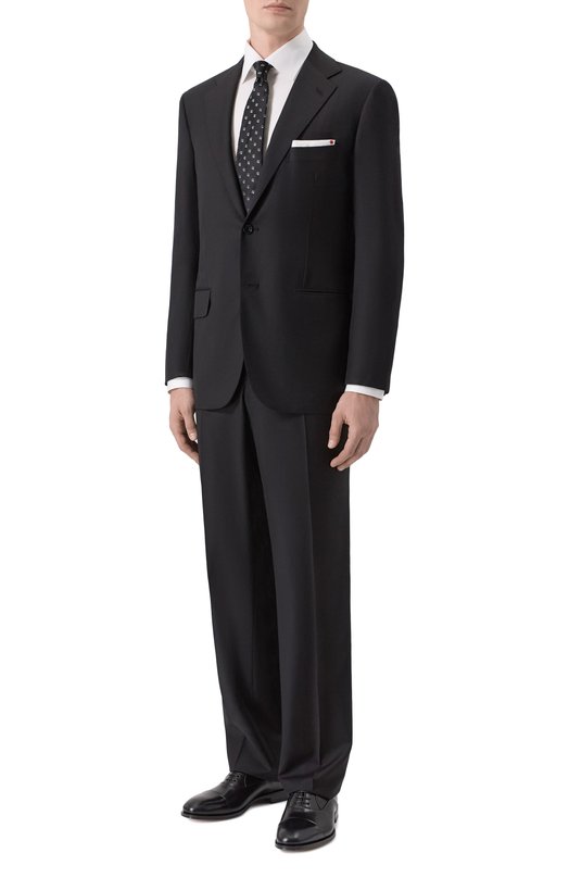 Шерстяные брюки Kiton UA81K0127021_2 Чёрный  UA81K0127021_2 Фото 2
