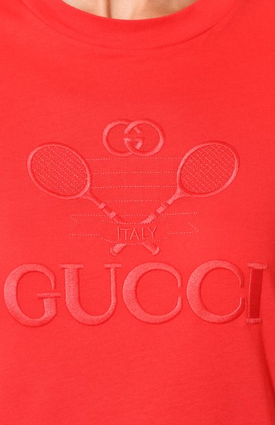 Хлопковая футболка GUCCI, арт. 580968/XJBHK, фото 5
