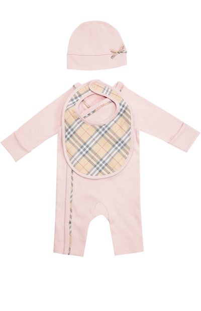 Пижама в комплекте с шапкой и нагрудником BURBERRY, арт. 4037577, фото 1