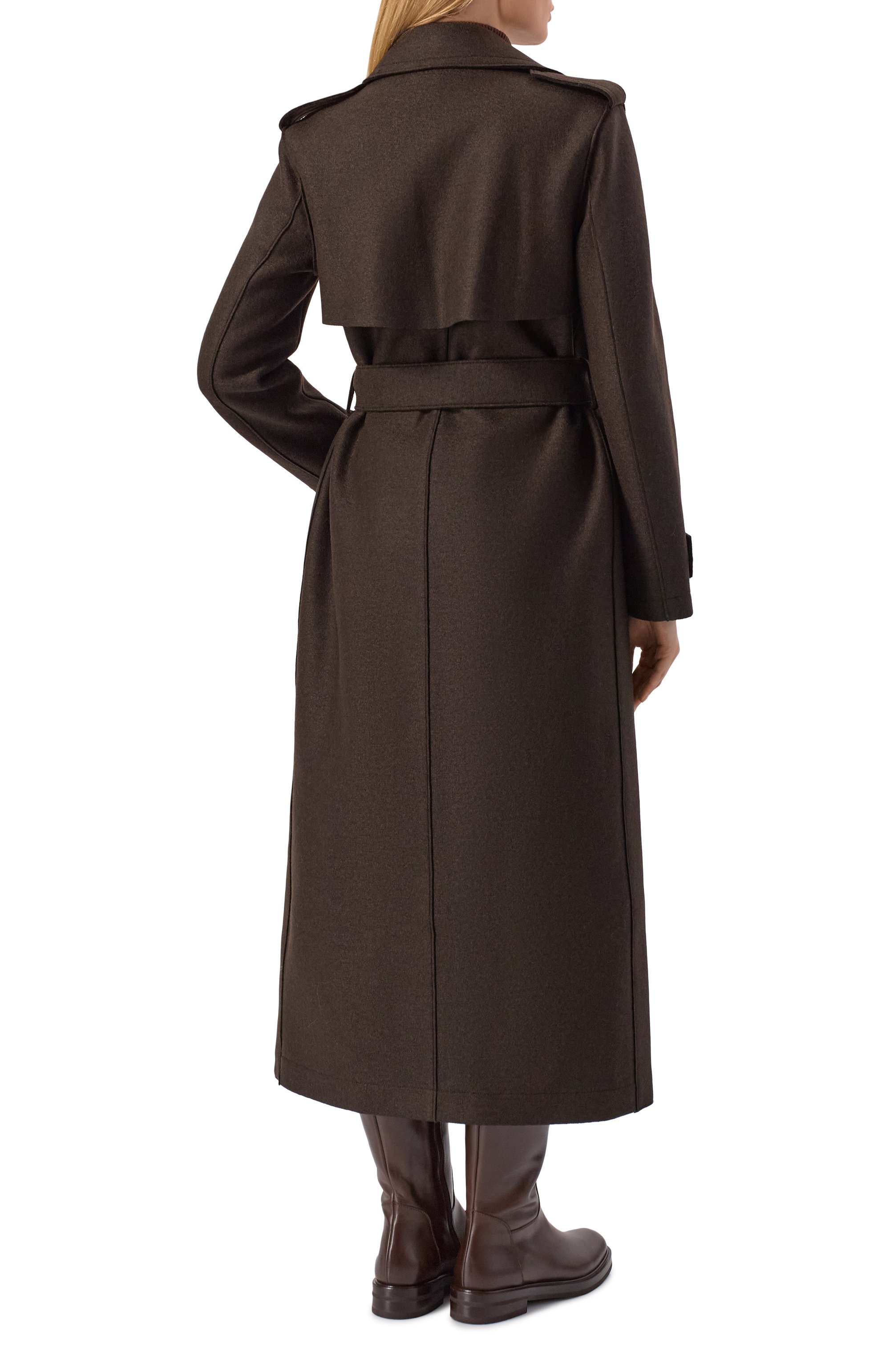 Шерстяное пальто HARRIS WHARF LONDON коричневого цвета по цене 128500 руб., арт. AA1343MLK-Y, фото 4 Шерстяное пальто HARRIS WHARF LONDON, арт. AA1343MLK-Y, фото 4