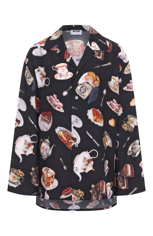 Шелковая рубашка Moschino A0236/5559 Чёрный A0236/5559