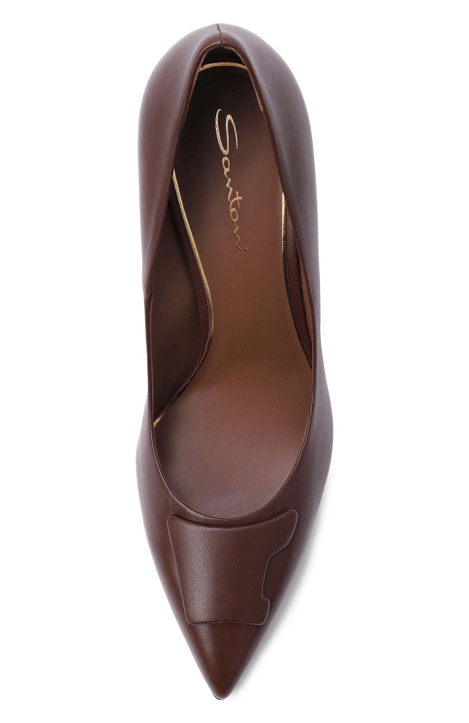 Кожаные туфли SANTONI коричневого цвета по цене 99500 руб., арт. WDXG71207HIATSZA, фото 6 Кожаные туфли SANTONI, арт. WDXG71207HIATSZA, фото 6