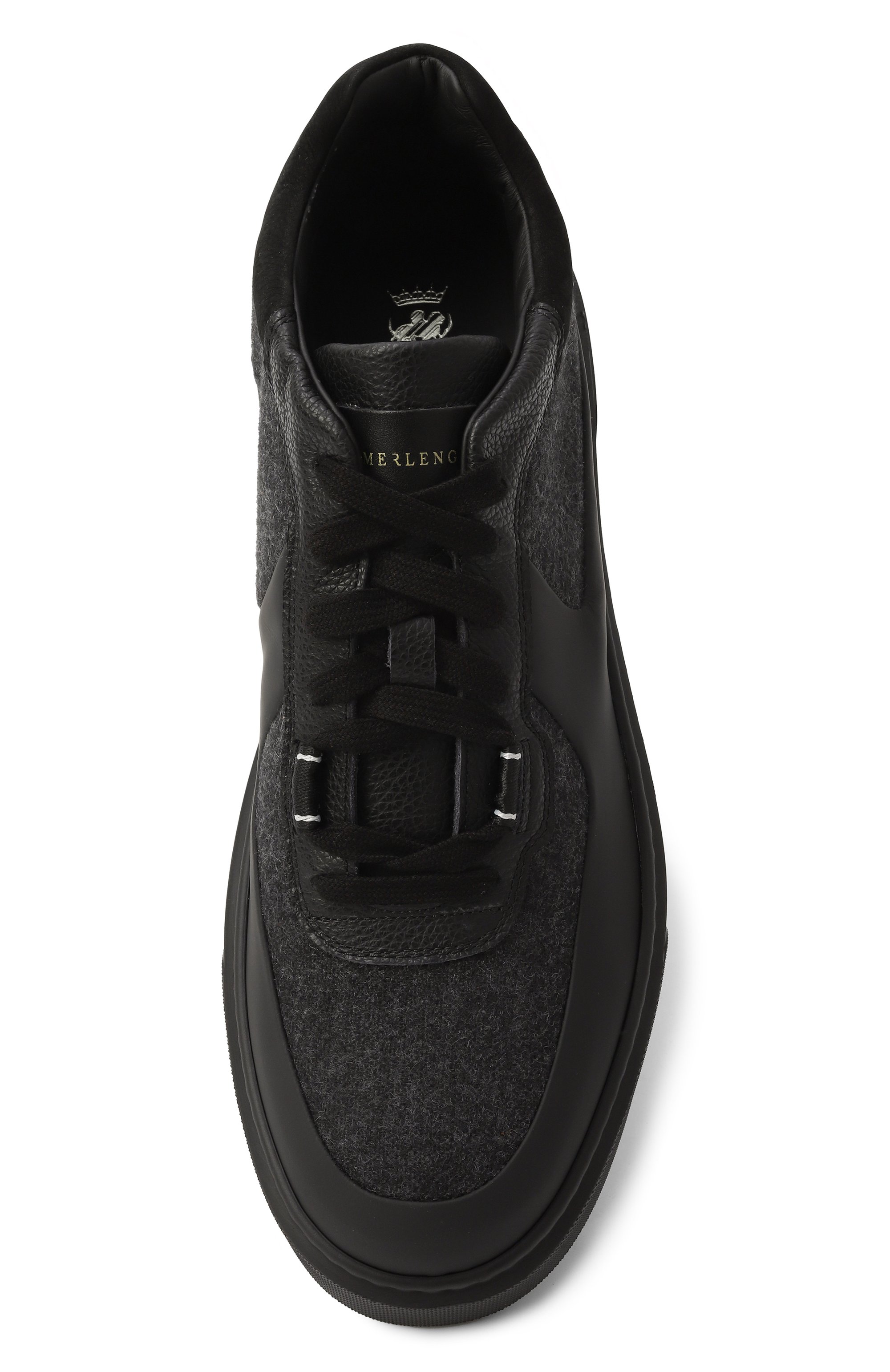 Комбинированные кеды CAMERLENGO черного цвета по цене 55500 руб., арт. 16880/ATLANTA LANA, фото 6 Комбинированные кеды CAMERLENGO, арт. 16880/ATLANTA LANA, фото 6