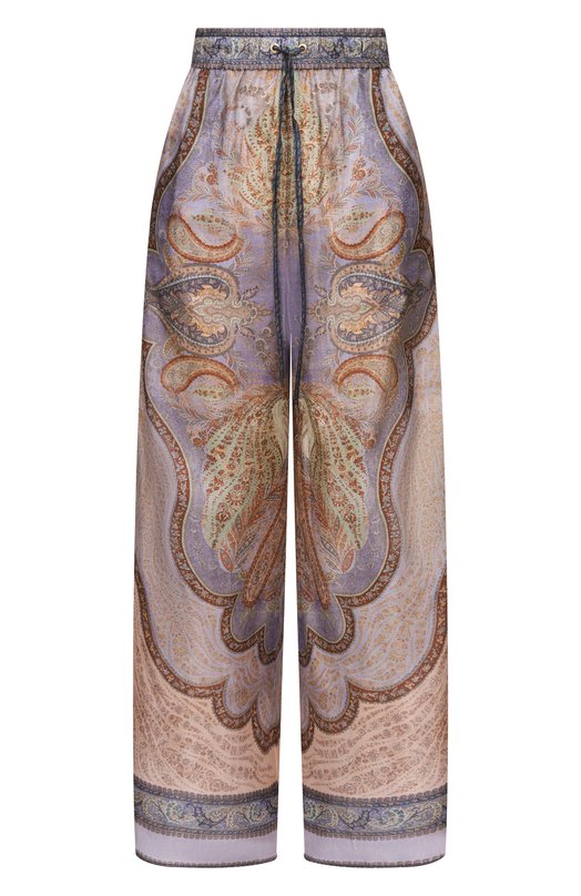Шелковые брюки Zimmermann 5580PRS262 Сиреневый 5580PRS262