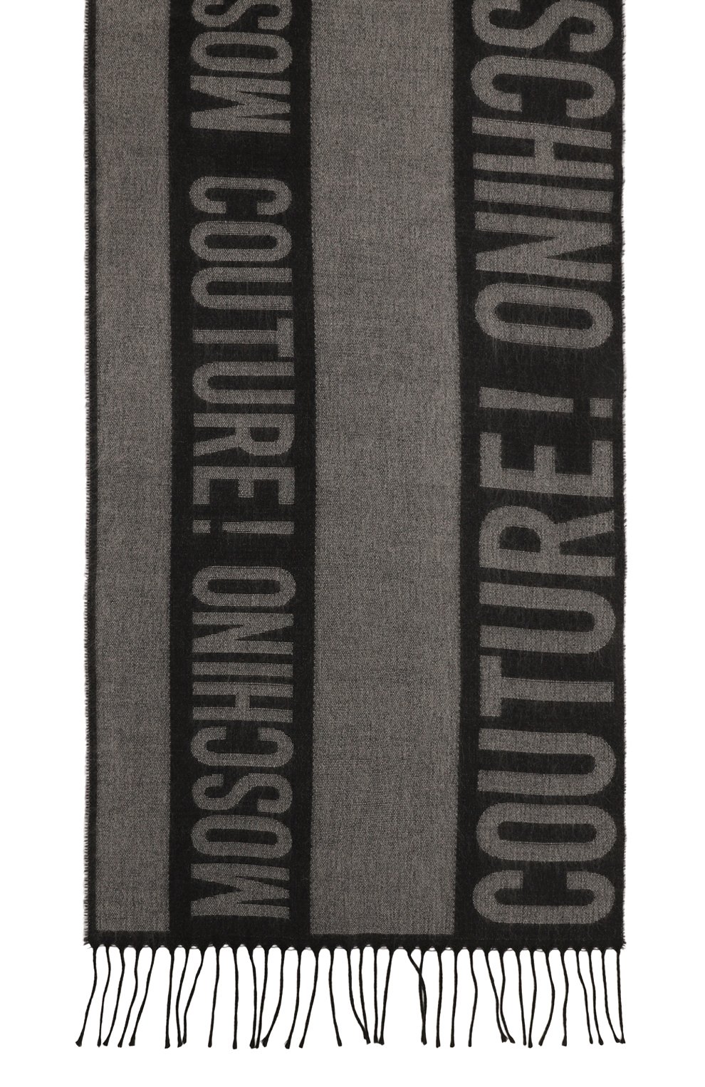 Шарф из шерсти и вискозы MOSCHINO черного цвета по цене 9360 руб., арт. 30770/M3185, фото 3 Шарф из шерсти и вискозы MOSCHINO, арт. 30770/M3185, фото 3