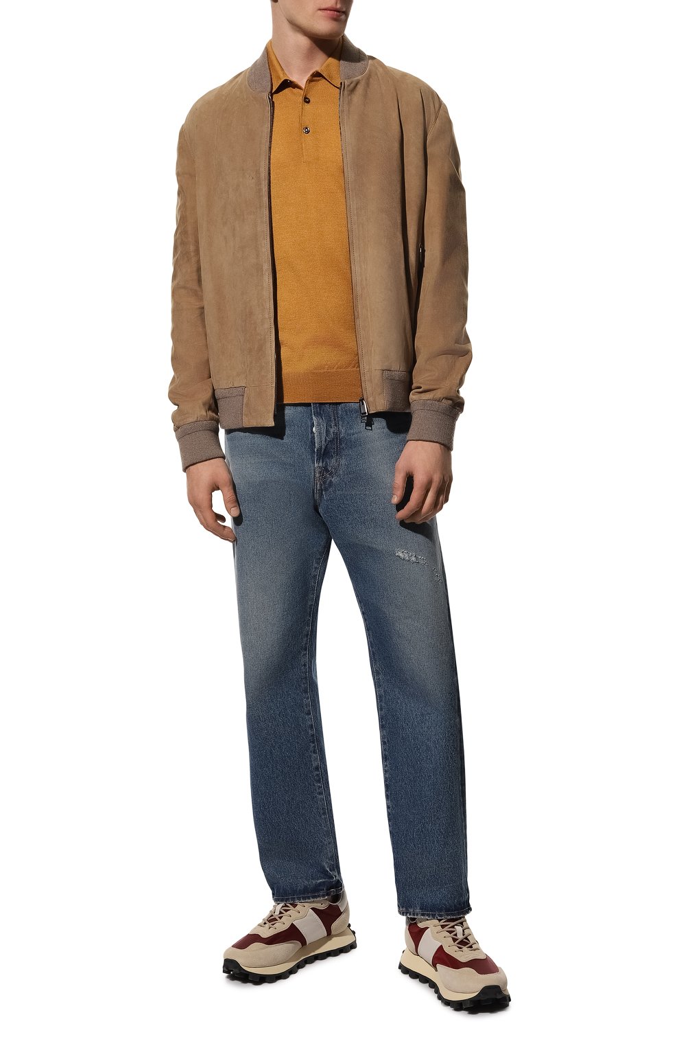 Поло из шерсти и шелка GRAN SASSO желтого цвета по цене 34200 руб., арт. 57132/13190, фото 2 Поло из шерсти и шелка GRAN SASSO, арт. 57132/13190, фото 2