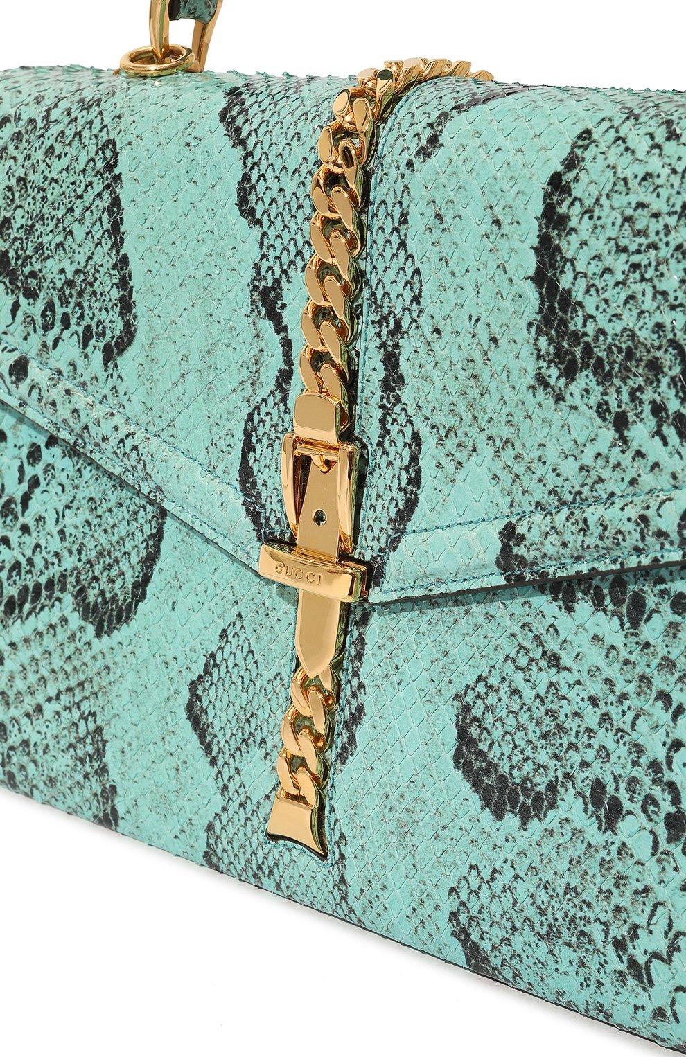 Сумка sylvie 1969 small из кожи питона GUCCI, арт. 602781 LU30G, фото 3