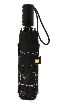 Женский складной зонт MOSCHINO черного цвета, арт. 8198 0PENCL0SE | Фото 4 (Материал: Текстиль, Синтетический материал, Металл; Нос: Не проставлено)