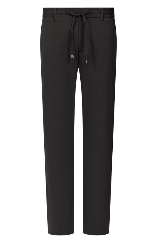 Брюки из хлопка и шелка Zilli CP201CM010790043U Чёрный CP201CM010790043U