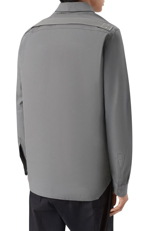 Хлопковая рубашка Rick Owens RU01F2236/TE Серый  RU01F2236/TE Фото 4