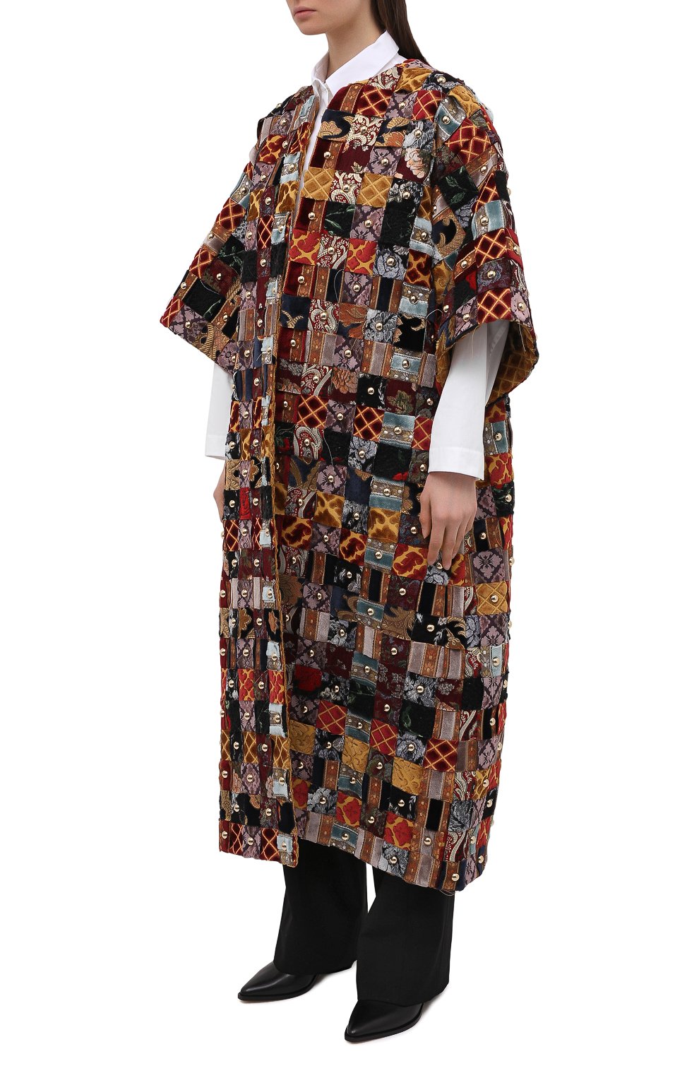 Пальто DOLCE & GABBANA разноцветного цвета по цене 1740000 руб., арт. F0AQ0T/G7YNQ, фото 3 Пальто DOLCE & GABBANA, арт. F0AQ0T/G7YNQ, фото 3