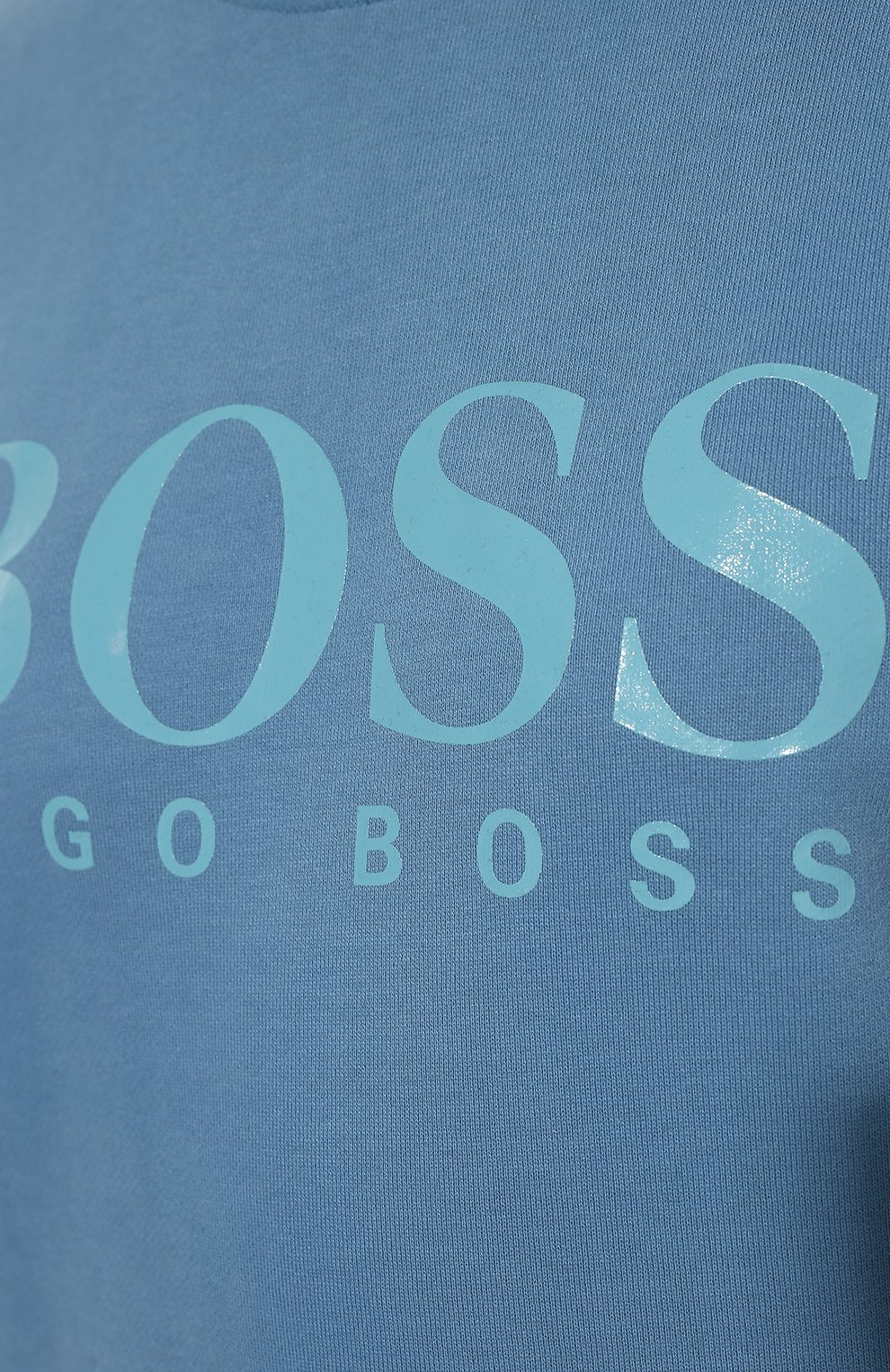 Хлопковый свитшот BOSS голубого цвета по цене 12900 руб., арт. 50457364, фото 5 Хлопковый свитшот BOSS, арт. 50457364, фото 5