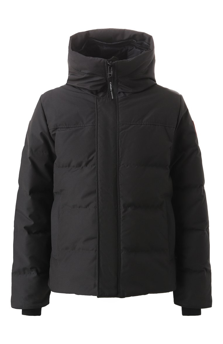 Мужская пуховик CANADA GOOSE черного цвета, арт. 2080M | Фото 1 (Рукава: Длинные; Материал подклада: Синтетический материал; Длина (верхняя одежда): Короткие; Стили: Кэжуэл; Мужское Кросс-КТ: пуховик-короткий; Материал внешний: Синтетический материал)