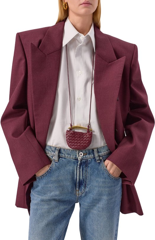 Сумка Miniature Sardine Bottega Veneta 836834/V5QE0 Бордовый  836834/V5QE0 Фото 2