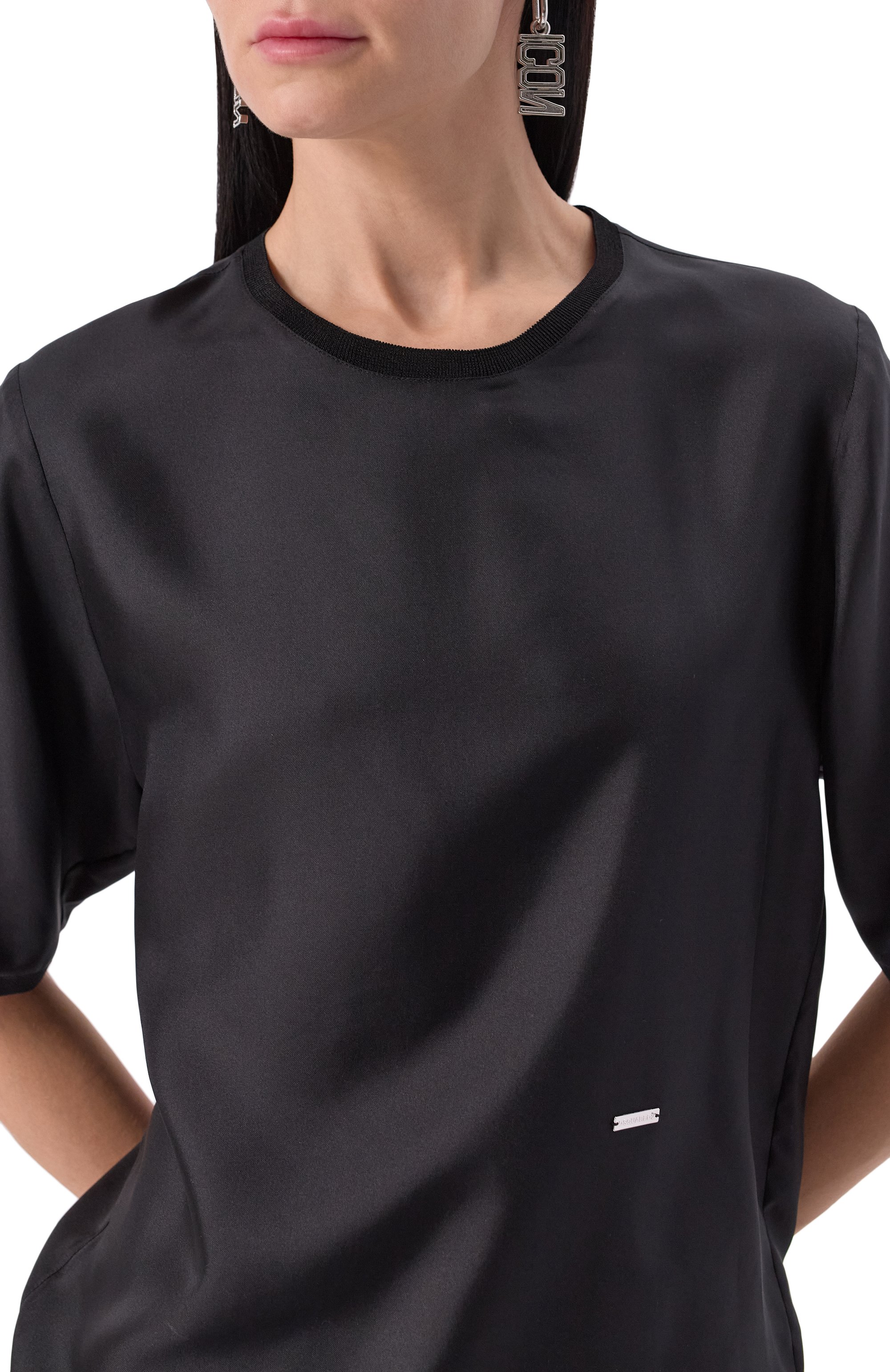 Шелковый топ DSQUARED2, арт. S75NC1108/D35139, фото 5