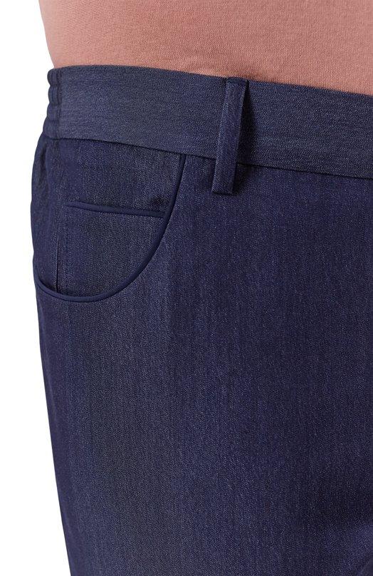 Брюки из шерсти и шелка Stefano Ricci M1T80TA029/WABK1U Синий  M1T80TA029/WABK1U Фото 5