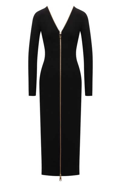 Платье из вискозы DOLCE & GABBANA черного цвета по цене 295000 руб., арт. F6S5TT/FUGKF, фото 1 Платье из вискозы DOLCE & GABBANA, арт. F6S5TT/FUGKF, фото 1