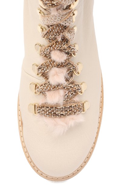 Кожаные ботинки AGL бежевого цвета по цене 46950 руб., арт. D716548M0KE6849730, фото 5 Кожаные ботинки AGL, арт. D716548M0KE6849730, фото 5