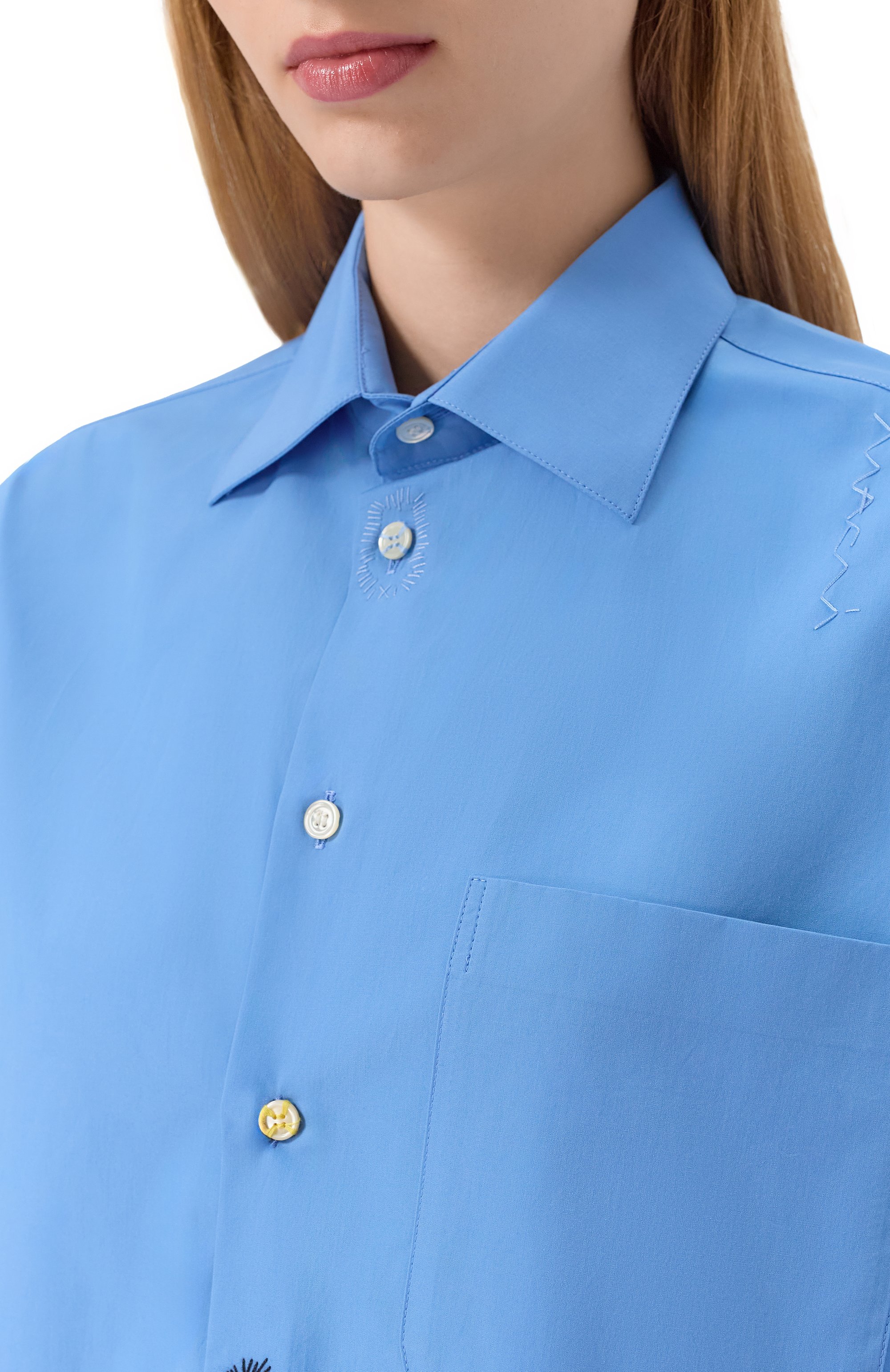 Хлопковая рубашка MARNI, арт. CAMA0631S1/TCY67, фото 5