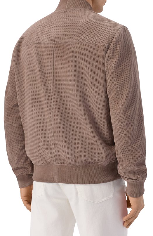 Замшевый бомбер MVST M26.2PM.L026/METIS SUEDE/PERF0RATED 6MM Бежевый  M26.2PM.L026/METIS SUEDE/PERF0RATED 6MM Фото 4
