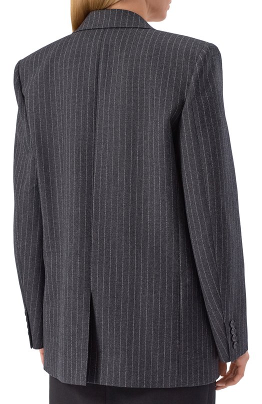 Шерстяной жакет Saint Laurent 843367/Y802W Серый  843367/Y802W Фото 4