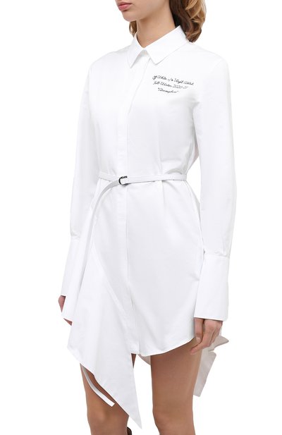 Хлопковое платье OFF-WHITE, арт. 0WDB216E20FAB0030110, фото 3