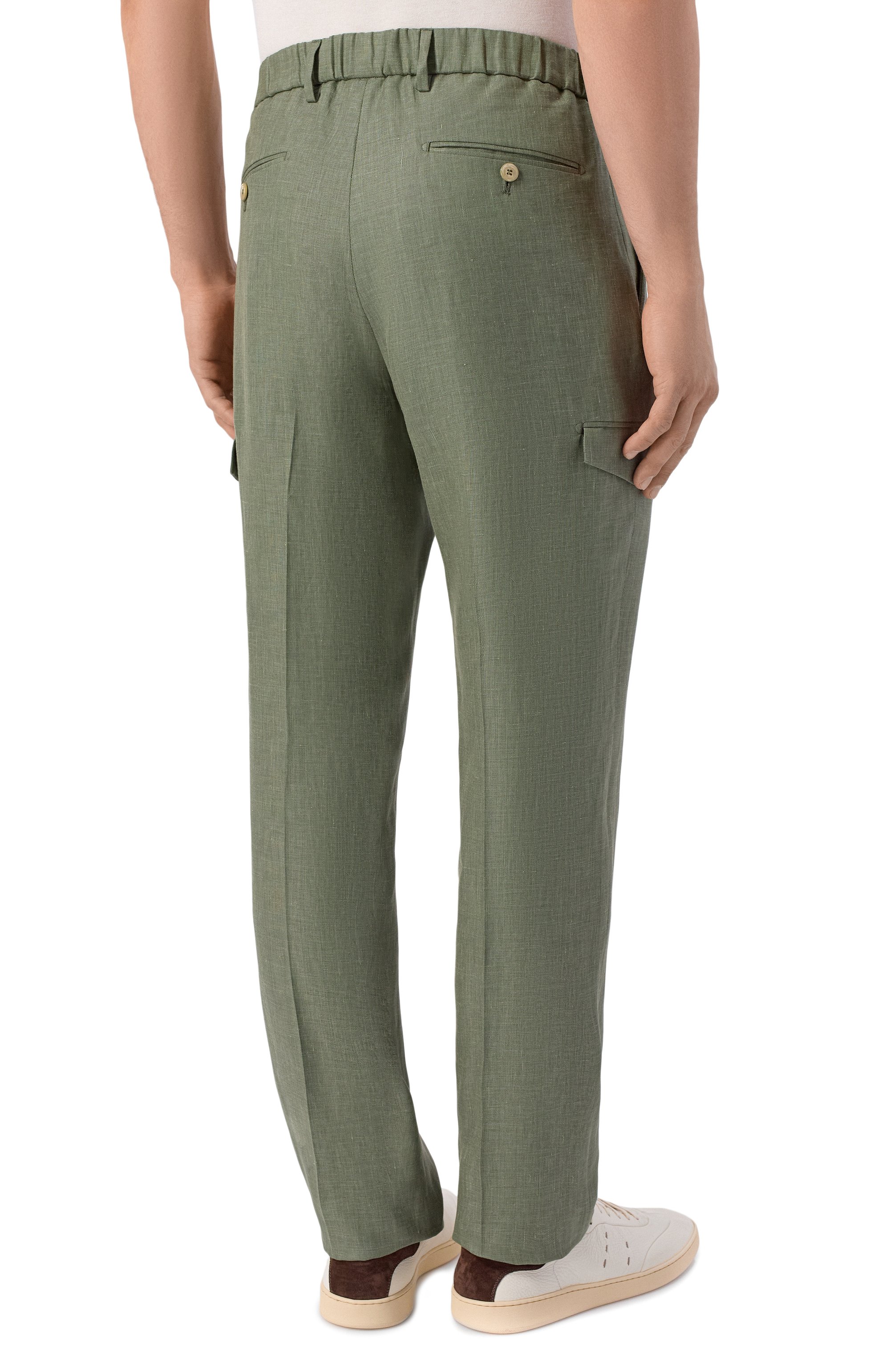 Брюки-карго изо льна и шерсти STEFANO RICCI, арт. M1T6100142/B127HA, фото 4