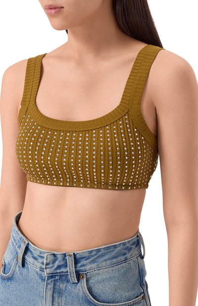 Топ с отделкой стразами THE ATTICO, арт. 251WCL00006/JJJ051TR, фото 5