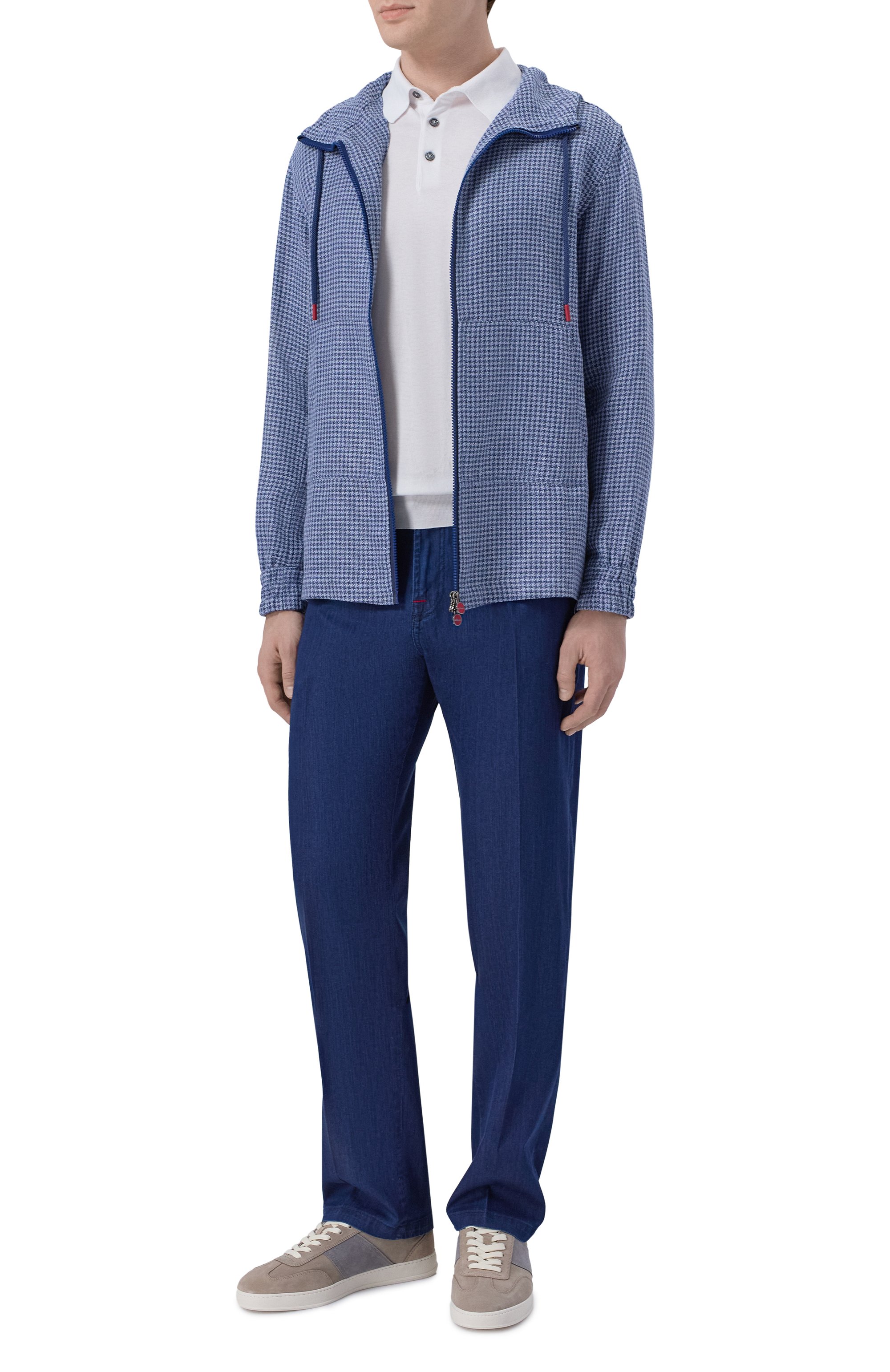 Рубашка изо льна и шелка KITON синего цвета по цене 168000 руб., арт. UMC010K0631G, фото 2 Рубашка изо льна и шелка KITON, арт. UMC010K0631G, фото 2