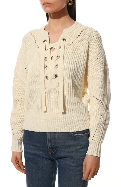 Свитер из хлопка и шерсти ISABEL MARANT, арт. PU0683-22P042I/LALEY, фото 3