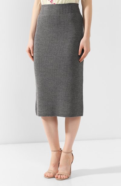 Юбка DRIES VAN NOTEN серого цвета по цене 26350 руб., арт. 192-11208-8721, фото 3 Юбка DRIES VAN NOTEN, арт. 192-11208-8721, фото 3
