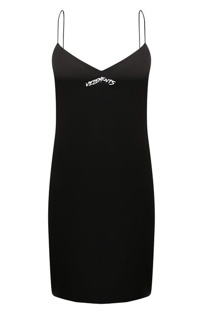 Женское платье из вискозы и шелка VETEMENTS, арт. WE52DR300B 2650/BLACK