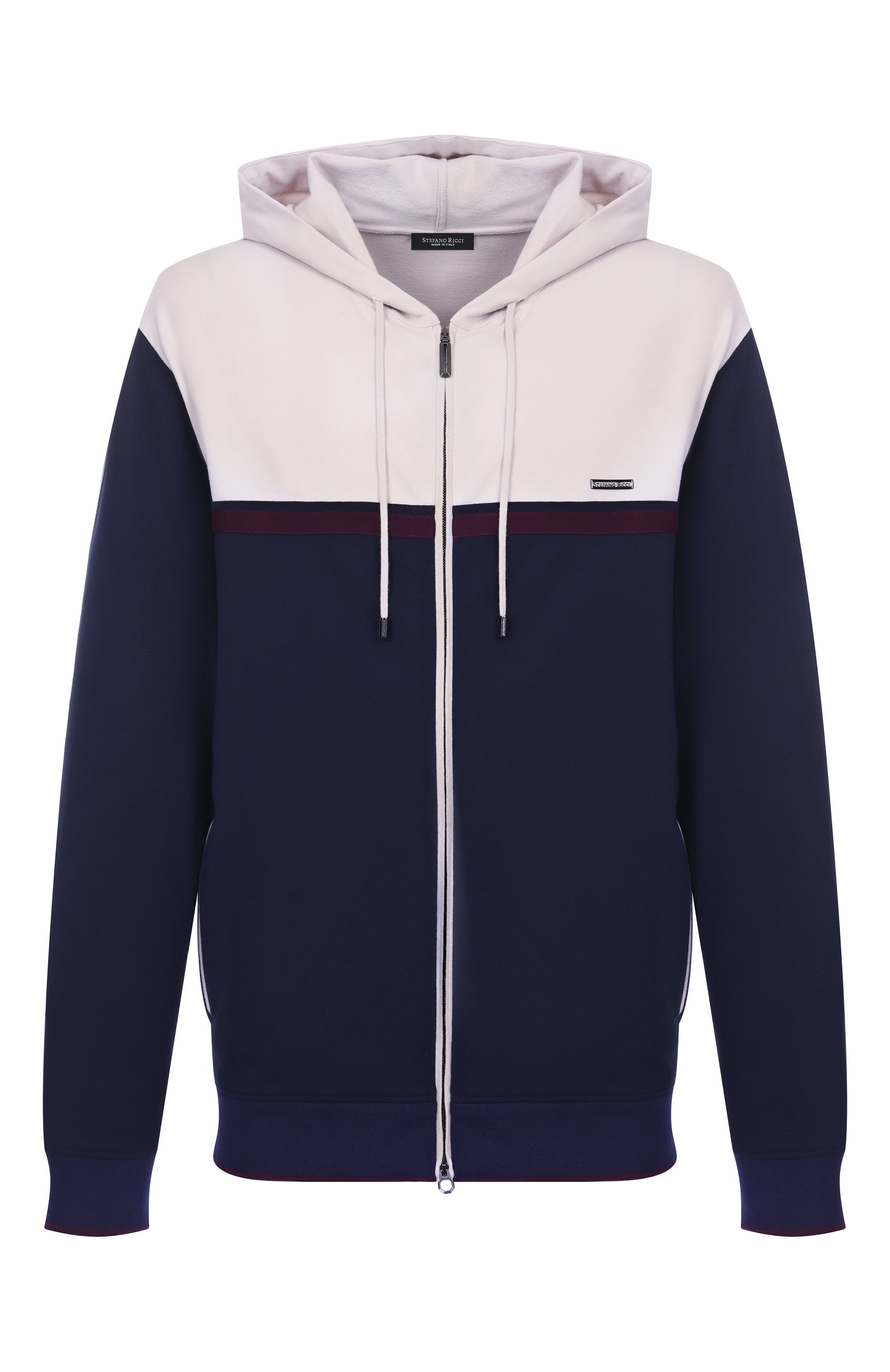 Хлопковая толстовка STEFANO RICCI темно-синего цвета по цене 199500 руб., арт. K101046FCR/T25350/60-62, фото 1 Хлопковая толстовка STEFANO RICCI, арт. K101046FCR/T25350/60-62, фото 1