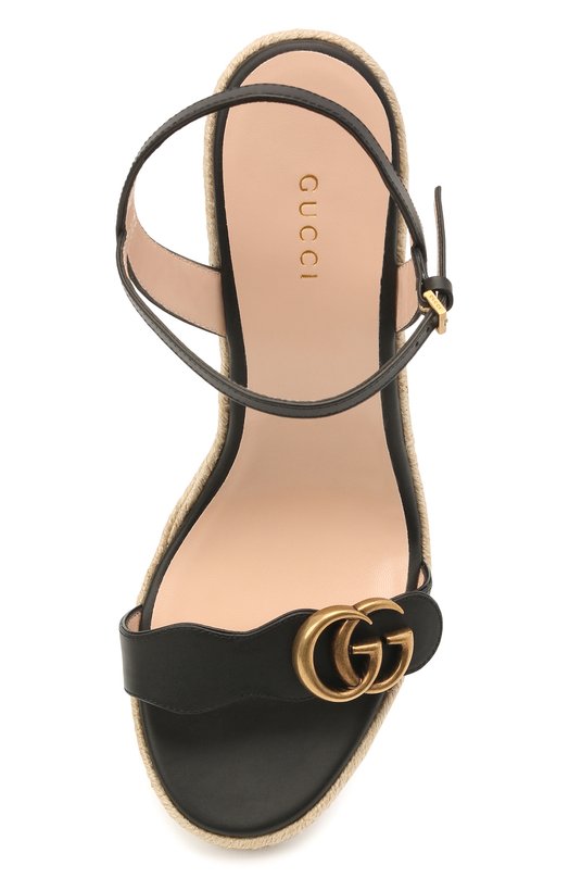 Кожаные босоножки Gucci 646311/A3N00 Чёрный  646311/A3N00 Фото 5