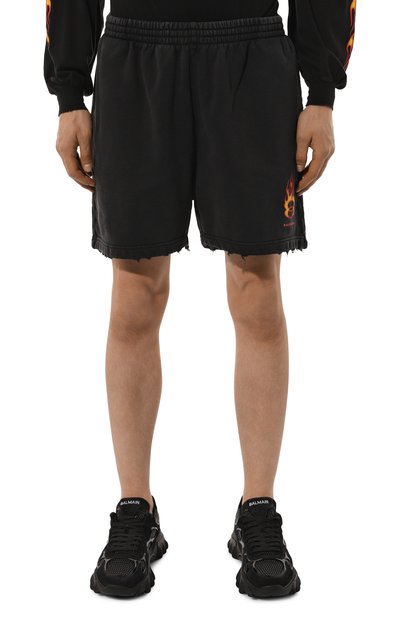 Хлопковые шорты BALENCIAGA темно-серого цвета по цене 106000 руб., арт. 676137/TQVW9, фото 3 Хлопковые шорты BALENCIAGA, арт. 676137/TQVW9, фото 3