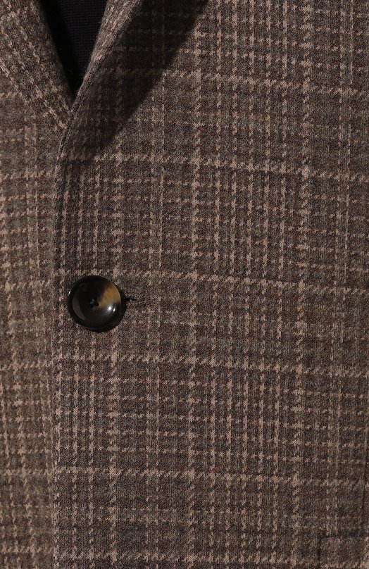 Пиджак из хлопка и шерсти Sartoria Latorre JD74/JG051 Коричневый  JD74/JG051 Фото 7