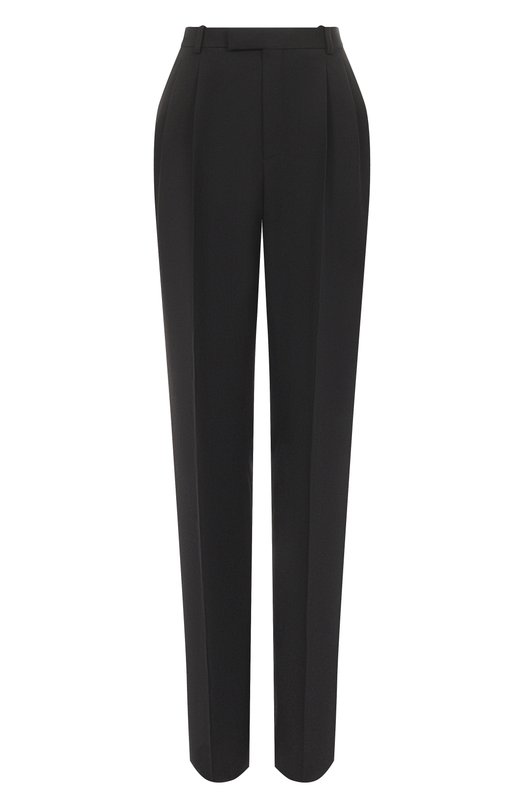 Шерстяные брюки Saint Laurent 837054/Y7B73 Чёрный 837054/Y7B73