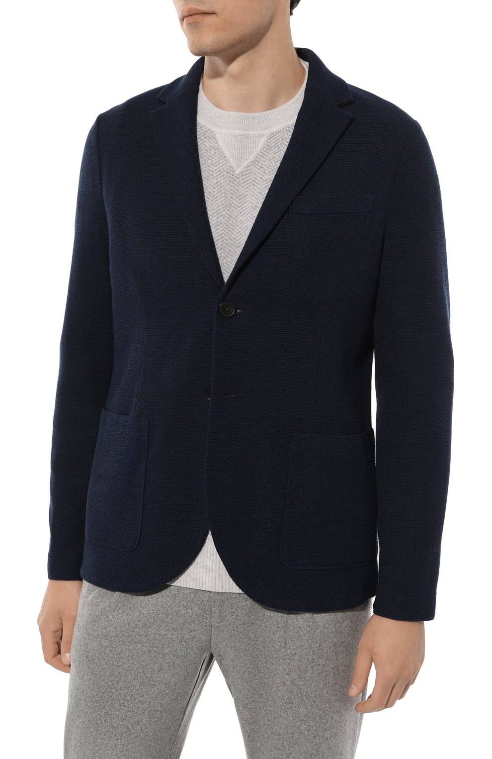 Пиджак из шерсти и хлопка HARRIS WHARF LONDON, арт. C8Z22MGU, фото 3