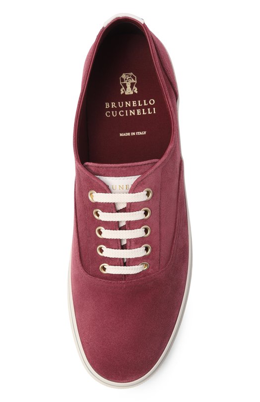 Замшевые кеды Brunello Cucinelli MZUPIGZ334 Красный  MZUPIGZ334 Фото 5