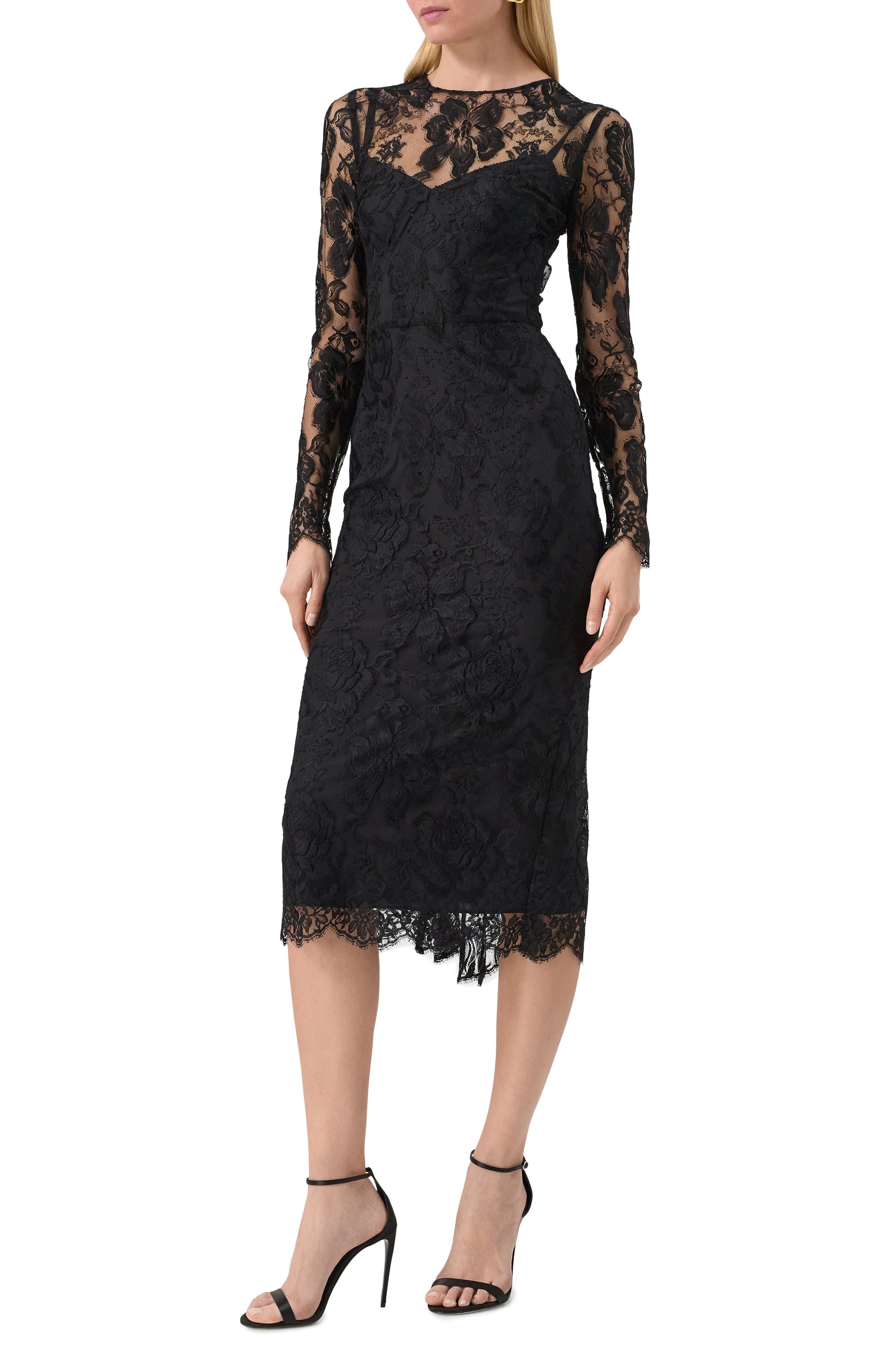 Платье из вискозы и хлопка DOLCE & GABBANA, арт. F6JACT/HLM4A, фото 3